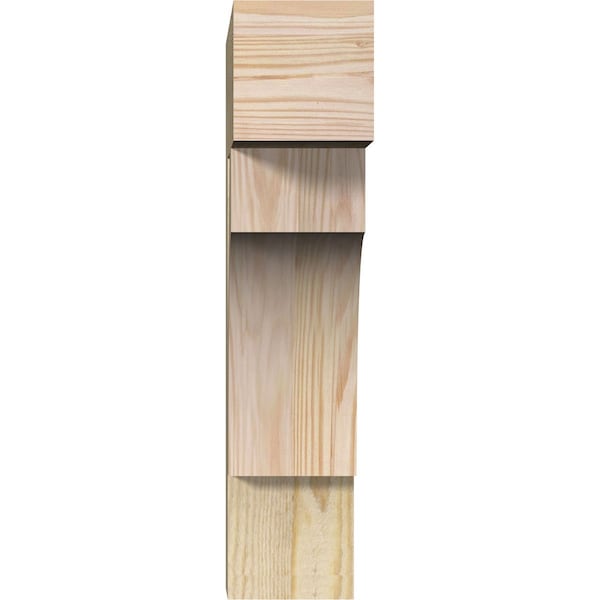 Westlake Block Rough Sawn Bracket, Douglas Fir, 4W X 14D X 18H